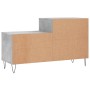 Mueble zapatero madera contrachapada gris hormigón 102x36x60 cm