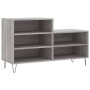 Mueble zapatero madera contrachapada gris Sonoma 102x36x60 cm