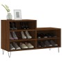 Mueble zapatero madera contrachapada roble marrón 102x36x60 cm