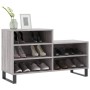 Mueble zapatero madera contrachapada gris Sonoma 102x36x60 cm