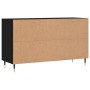 Mueble zapatero madera contrachapada negro 102x36x60 cm