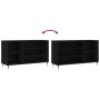 Mueble zapatero madera contrachapada negro 102x36x60 cm