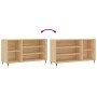 Mueble zapatero madera contrachapada roble Sonoma 102x36x60 cm
