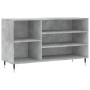 Mueble zapatero madera contrachapada gris hormigón 102x36x60 cm