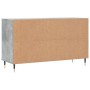 Mueble zapatero madera contrachapada gris hormigón 102x36x60 cm