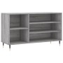 Mueble zapatero madera contrachapada gris Sonoma 102x36x60 cm