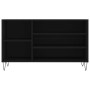 Mueble zapatero madera contrachapada negro 102x36x60 cm