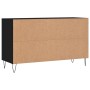 Mueble zapatero madera contrachapada negro 102x36x60 cm