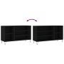 Mueble zapatero madera contrachapada negro 102x36x60 cm