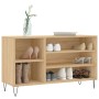 Mueble zapatero madera contrachapada roble Sonoma 102x36x60 cm
