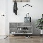 Mueble zapatero madera contrachapada gris hormigón 102x36x60 cm