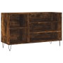 Mueble zapatero madera contrachapada roble ahumado 102x36x60 cm