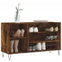 Mueble zapatero madera contrachapada roble ahumado 102x36x60 cm