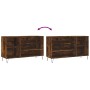 Mueble zapatero madera contrachapada roble ahumado 102x36x60 cm