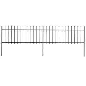 Gartenzaun mit Speerspitzen aus schwarzem Stahl 3,4x0,8 m von vidaXL, Zaunpaneele - Ref: Foro24-277603, Preis: 105,49 €, Raba...