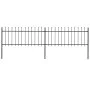 Garden fence with black steel spearheads 3.4x0.8 m by vidaXL, fence panels - Ref: Foro24-277603, Price: 105,43 €, Discount: %
