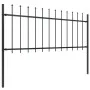 Garden fence with black steel spearheads 3.4x0.8 m by vidaXL, fence panels - Ref: Foro24-277603, Price: 105,43 €, Discount: %