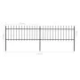 Garden fence with black steel spearheads 3.4x0.8 m by vidaXL, fence panels - Ref: Foro24-277603, Price: 105,43 €, Discount: %