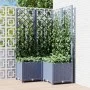 Planter with trellis PP dark gray 80x80x136 cm by vidaXL, Pots and planters - Ref: Foro24-318255, Price: 102,29 €, Discount: %