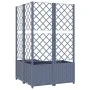 Planter with trellis PP dark gray 80x80x136 cm by vidaXL, Pots and planters - Ref: Foro24-318255, Price: 102,29 €, Discount: %