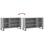 Mueble zapatero madera contrachapada gris Sonoma 102x36x60 cm