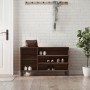 Mueble zapatero madera contrachapada roble marrón 102x36x60 cm