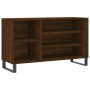 Mueble zapatero madera contrachapada roble marrón 102x36x60 cm