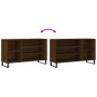 Mueble zapatero madera contrachapada roble marrón 102x36x60 cm
