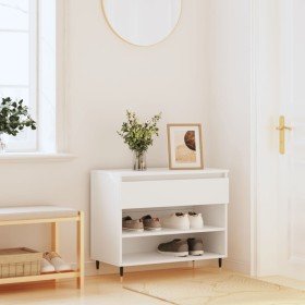 Mueble zapatero madera contrachapada blanco 70x36x60 cm en Zapateros y organizadores de calzado | Comprar online en Foro24