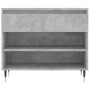 Mueble zapatero madera contrachapada gris hormigón 70x36x60 cm