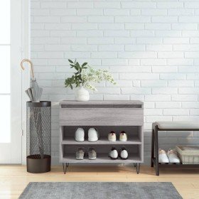 Mueble zapatero madera contrachapada gris Sonoma 70x36x60 cm Mueble zapatero madera contrachapada gris Sonoma 70x36x60 cm
