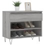 Mueble zapatero madera contrachapada gris Sonoma 70x36x60 cm