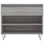 Mueble zapatero madera contrachapada gris Sonoma 70x36x60 cm