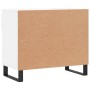 Mueble zapatero madera contrachapada blanco brillo 70x36x60 cm