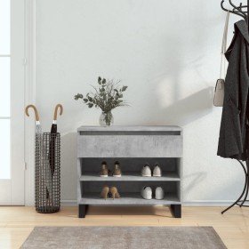 Mueble zapatero madera contrachapada gris hormigón 70x36x60 cm en Zapateros y organizadores de calzado | Comprar online en Foro2