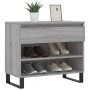Mueble zapatero madera contrachapada gris Sonoma 70x36x60 cm