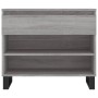 Mueble zapatero madera contrachapada gris Sonoma 70x36x60 cm