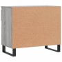 Mueble zapatero madera contrachapada gris Sonoma 70x36x60 cm