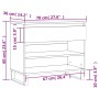 Mueble zapatero madera contrachapada gris Sonoma 70x36x60 cm
