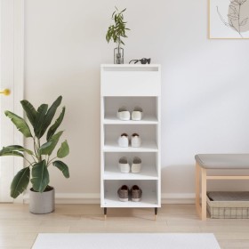 Mueble zapatero madera contrachapada blanco brillo 40x36x105 cm en Zapateros y organizadores de calzado | Comprar online en Foro