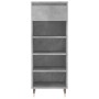 Mueble zapatero madera contrachapada gris hormigón 40x36x105 cm