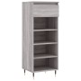 Mueble zapatero madera contrachapada gris Sonoma 40x36x105 cm