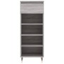 Mueble zapatero madera contrachapada gris Sonoma 40x36x105 cm