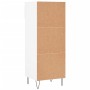 Mueble zapatero madera contrachapada blanco brillo 40x36x105 cm