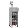 Mueble zapatero madera contrachapada gris hormigón 40x36x105 cm