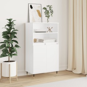 Aparador alto madera contrachapada blanco 60x36x110 cm Aparador alto madera contrachapada blanco 60x36x110 cm
