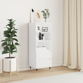 Aparador alto madera contrachapada blanco 40x36x110 cm Aparador alto madera contrachapada blanco 40x36x110 cm