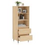 Aparador alto madera contrachapada roble Sonoma 40x36x110 cm