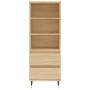 Aparador alto madera contrachapada roble Sonoma 40x36x110 cm