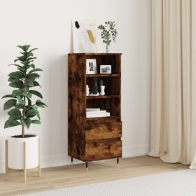 Aparador alto madera contrachapada roble ahumado 40x36x110 cm Aparador alto madera contrachapada roble ahumado 40x36x110 cm